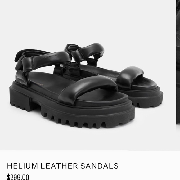 ALLSAINTS HELIUM LEATHER SANDALS, Size US 9, EU 39 - Picture 10 of 14
